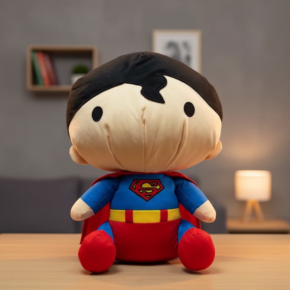 Vintage Superman Six Flags DC Comics Plush Doll Stuffed